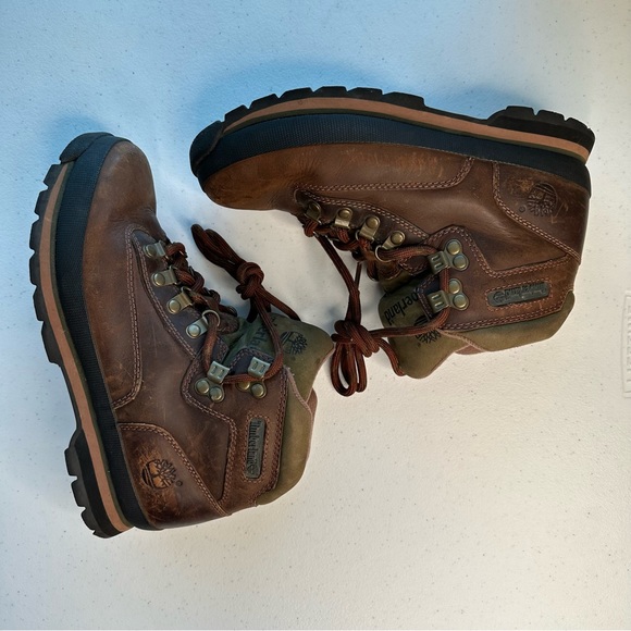 Timberland Women’s Brown Leather Lace Up High Top Euro Hiker Hiking Boots - Picture 8 of 9